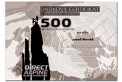 Dárkový poukaz na nákup v Direct Alpine v hodnotě 500 Kč